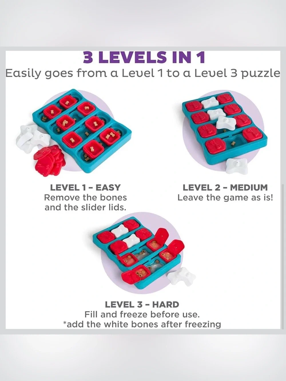 Outward Hound by Nina Ottosson Dog Brick – Interactive Treat Puzzle Enrich Toy